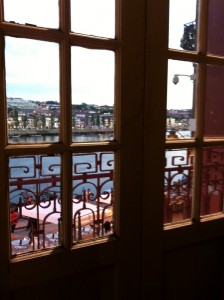 vista da mesa para o Douro no Fish Fixe