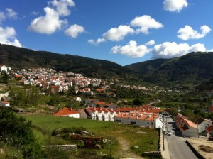 chegando à Manteigas, na Serra da Estrela