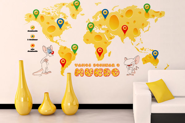 decoração mapa-mundi