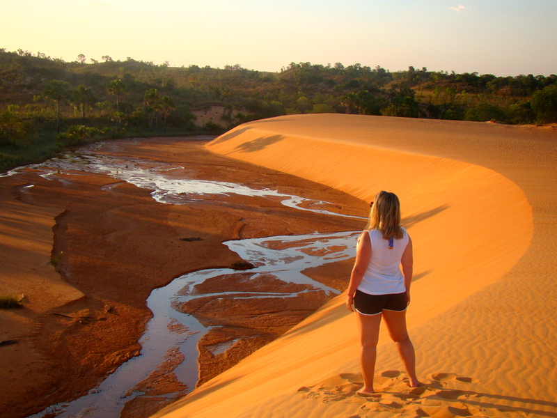 Pôr do sol nas dunas