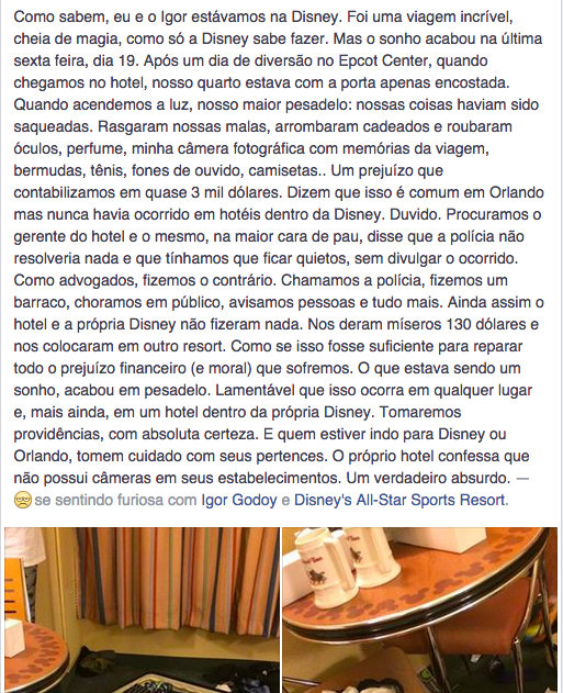 caso que foi relatado ontem