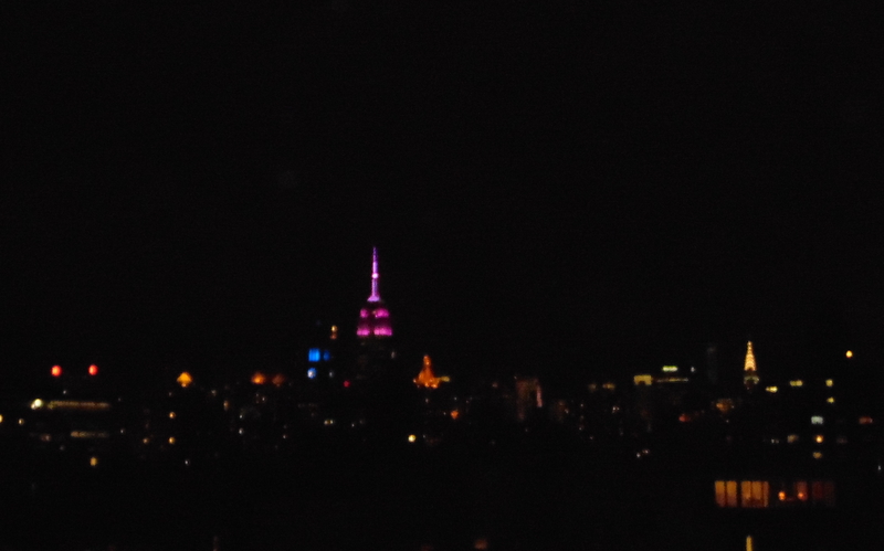 as luzes de Manhattan de noite