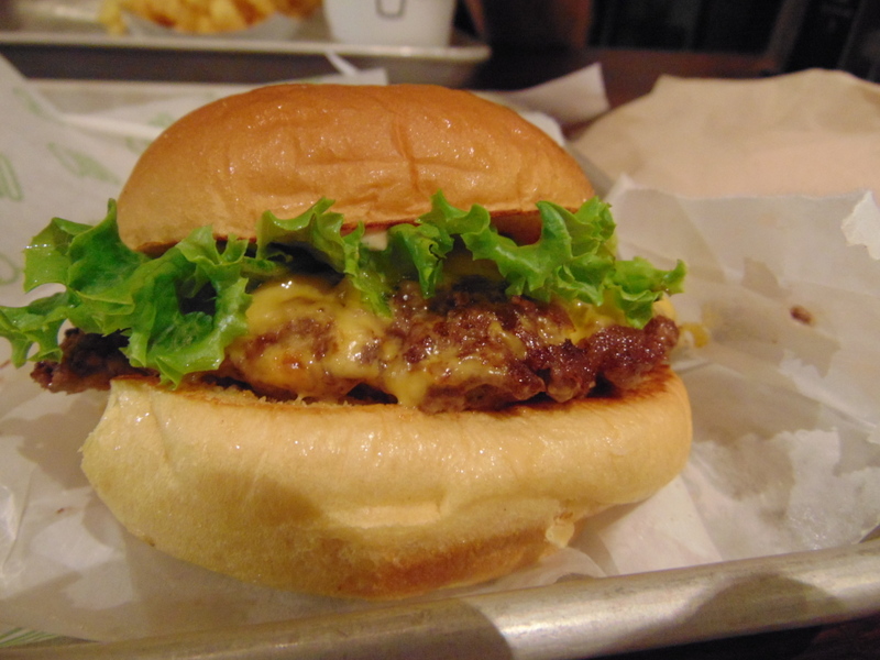 adoro o hamburger do Shake Shack