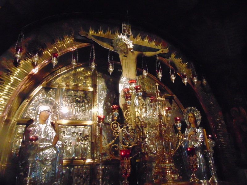 quase no final da Via Dolorosa, momento da crucificação de Jesus