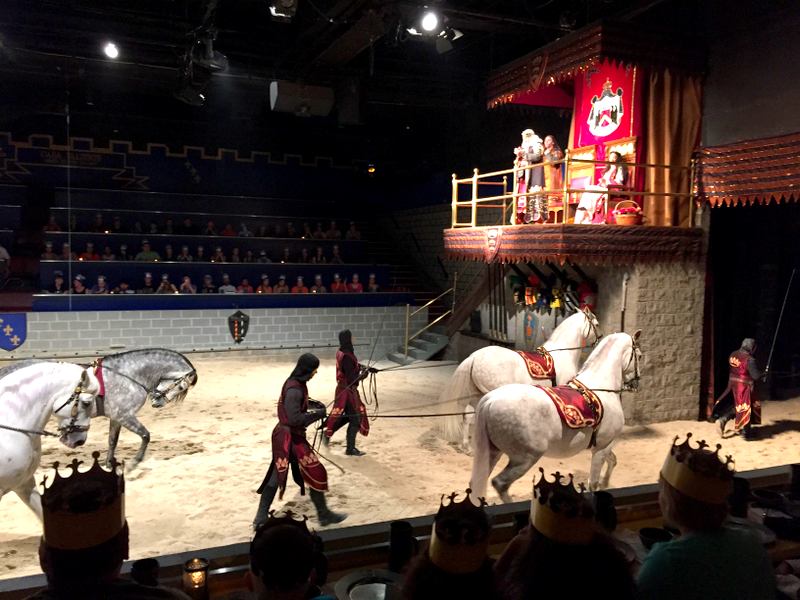 O show conta história de princesa, rei, cavalheiros, com lutas e disputas