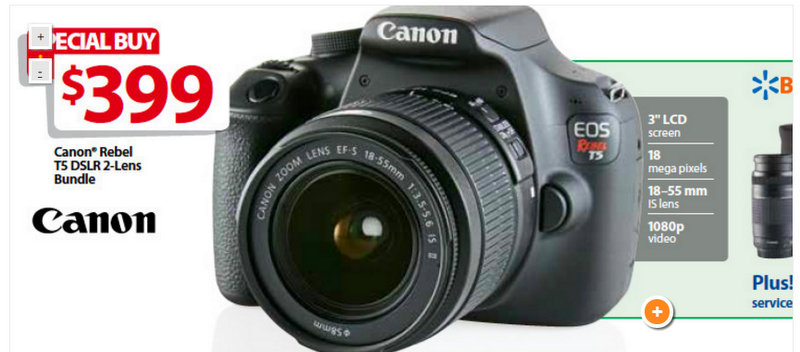 encarte do Walmart com promoção da Canon no Black Friday 