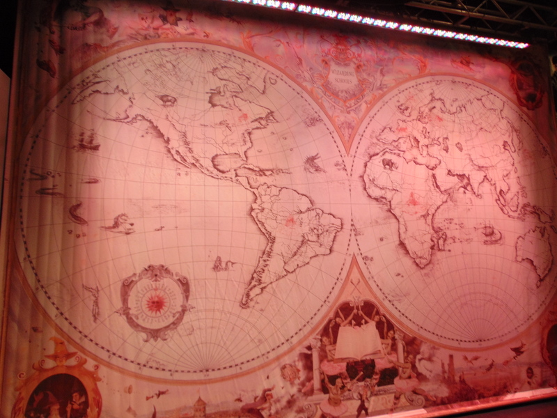 o mapa com as escolas de bruxarias