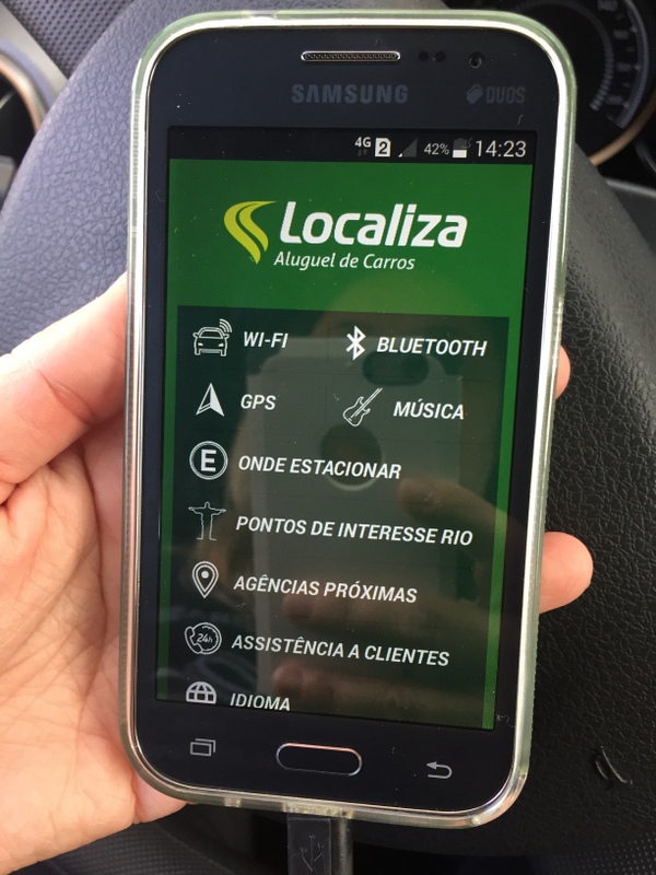 aparelho de smartphone como Localiza Way
