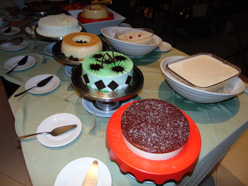 doces no jantar 