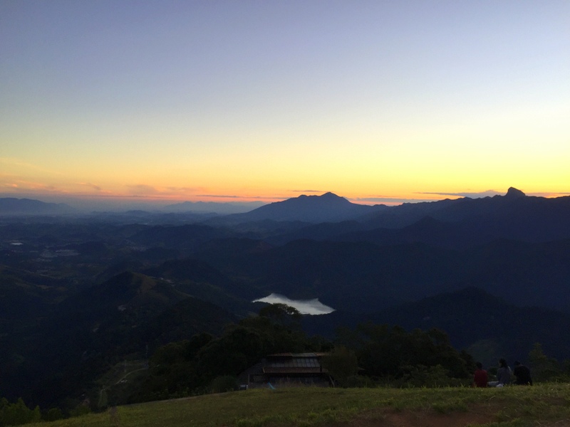 pôr do sol na rampa do parque São Vicente 