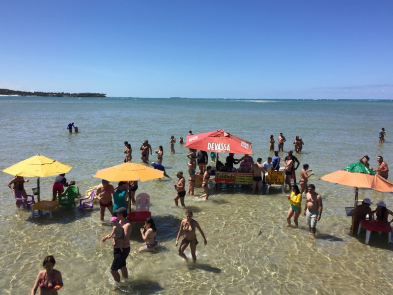 barracas no banco de areia