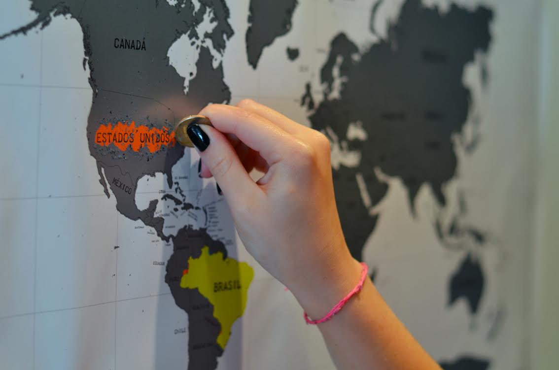 mapa-mundi para raspar