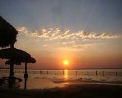 pôr do sol na Ilha do Canela, lindo de viver